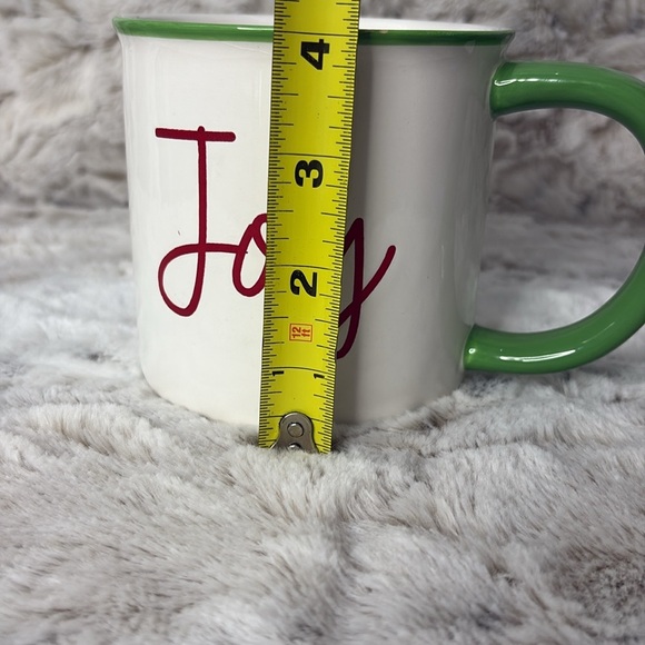 Sleigh Bell Bistro Joy Large Mug with Green Handle. Ceramic - Picture 8 of 8